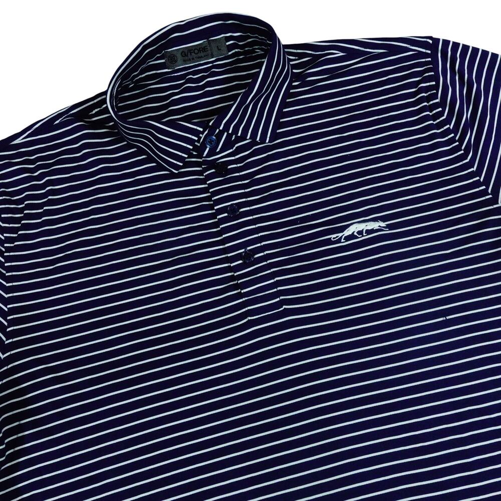 G/Fore Jordan Grove XXIII Performance Golf Polo Shirt Blue Striped Men's Large